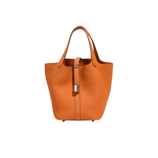 Hermes Picotin Lock 18 Orange Clemence Leather