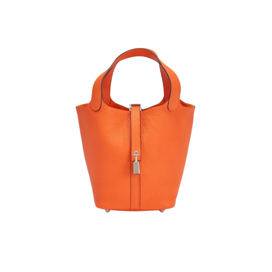 Hermes Picotin Lock 18 Feu Clemence Leather