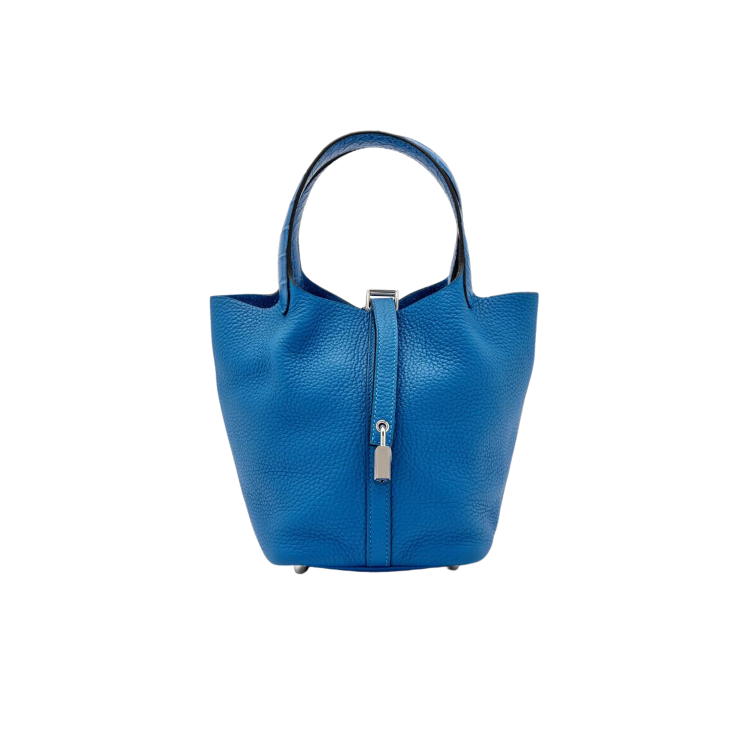 Hermes Picotin Lock 18 Bleu Mykonos Clemence Leather