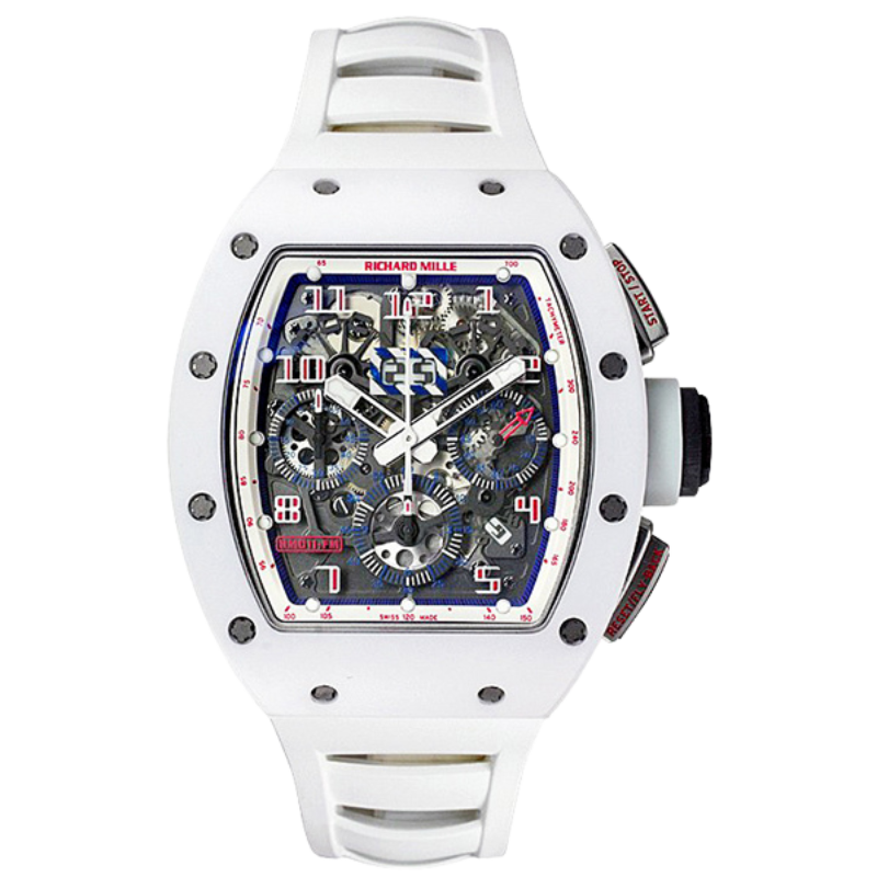 Richard Mille RM011 " Asia Edition " White Ceramic x Black NTPT Sides 2016 Complete with Box and Papers
