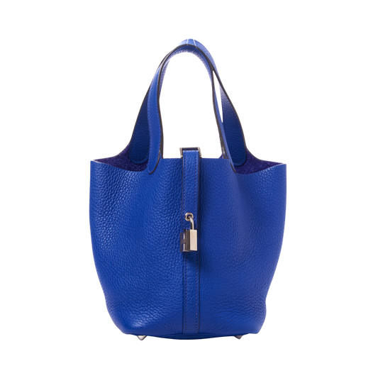 Hermes Picotin Lock 26 Bleu Electrique Clemence Leather