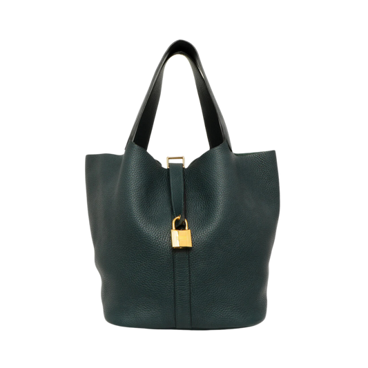 Hermes Picotin Lock 26 Vert Cypress Clemence Leather