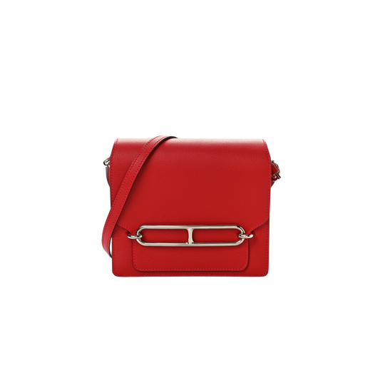 Hermes Roulis Mini Rouge Casaque Evercolor Leather