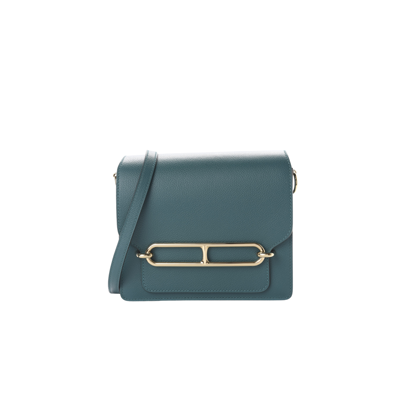 Hermes Roulis Mini Vert Bosphore Evercolor Leather