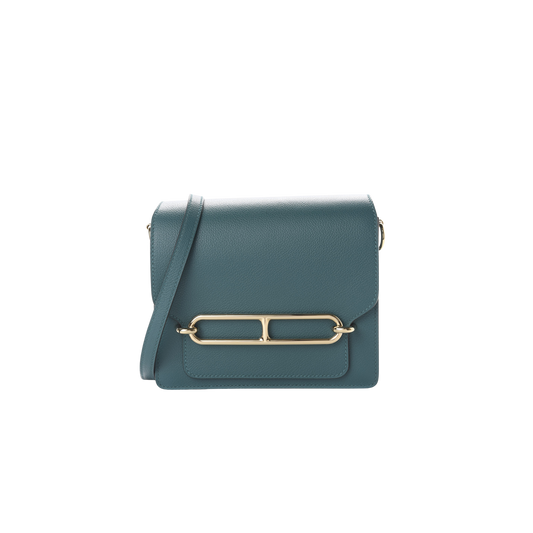 Hermes Roulis Mini Vert Bosphore Evercolor Leather