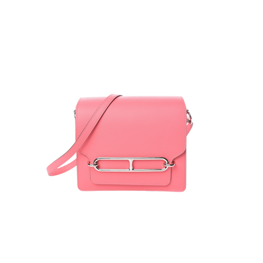 Hermes Roulis Mini Rose Azalee Evercolor Leather