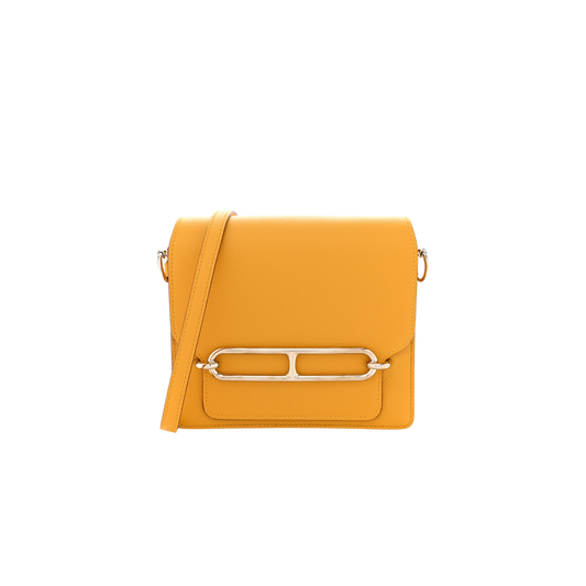 Hermes Roulis Mini Jaune Ambre Evercolor Leather