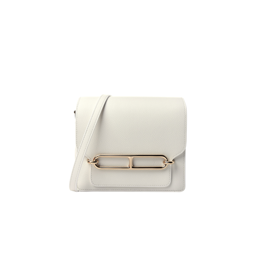 Hermes Roulis Mini New White Evercolor Leather