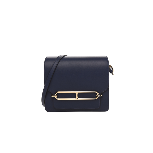 Hermes Roulis Mini Bleu Nuit Swift Leather