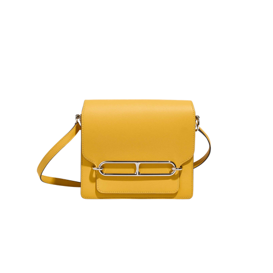 Hermes Roulis Mini Jaune Ambre Swift Leather