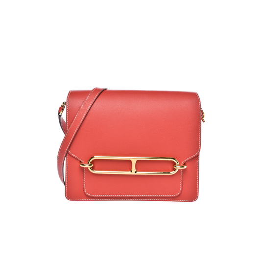 Hermes Roulis 23 Rouge Tomate Evercolor Leather