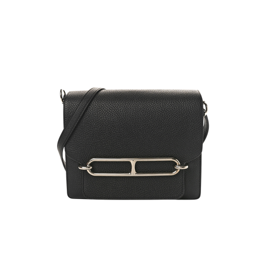 Hermes Roulis 23 Noir Clemence Leather