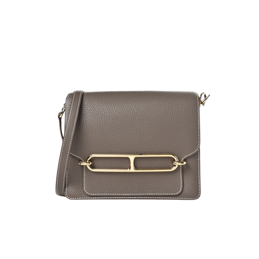 Hermes Roulis 23 Etoupe Clemence Leather