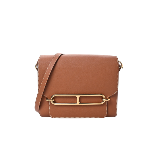 Hermes Roulis 23 Gold Evercolor Leather