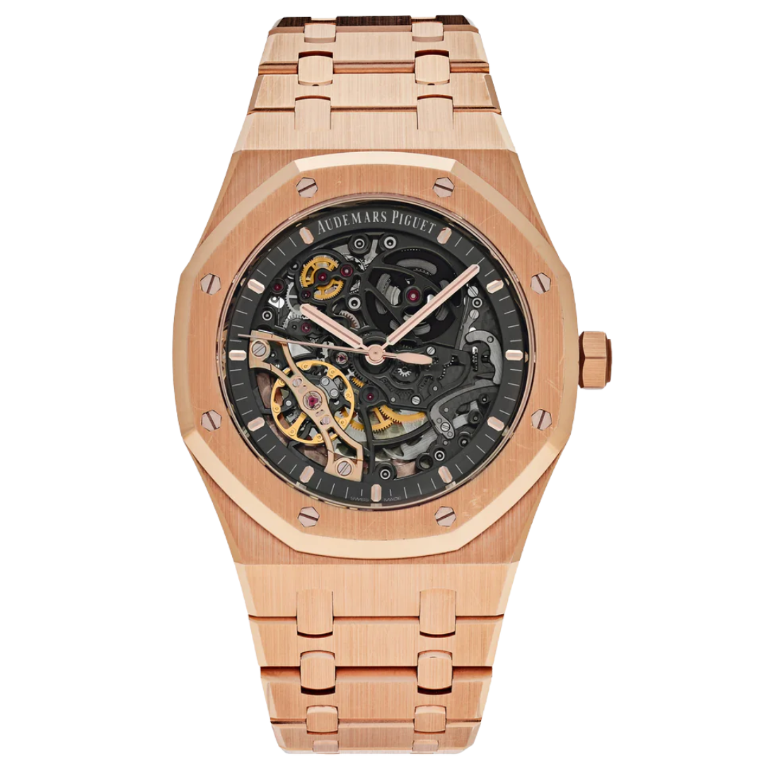 Royal Oak 15407OR.OO.1220OR.01 41MM Rose Gold Double Balance Openworked Skeleton