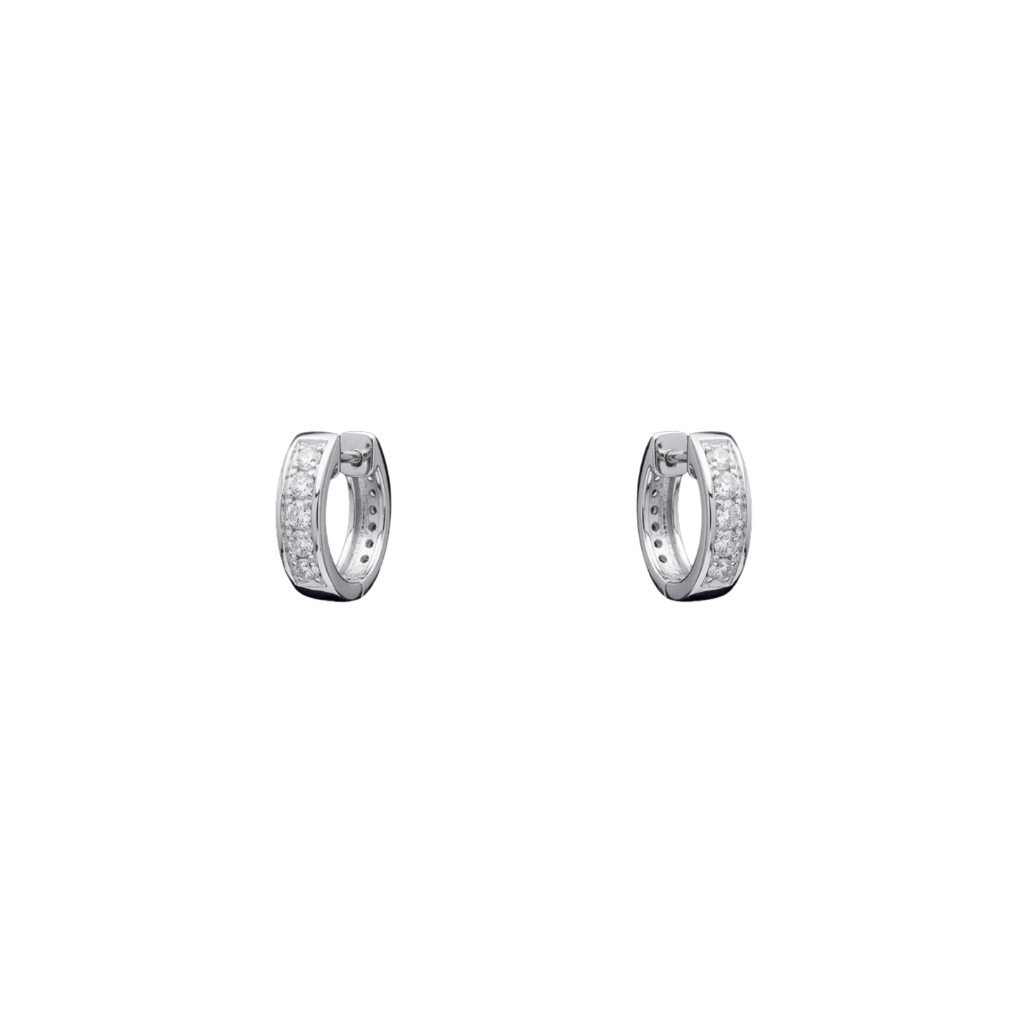 18kt White Gold Diamond Earrings with Invisible set Princess cut Diamonds - Princess: 1.64 cts