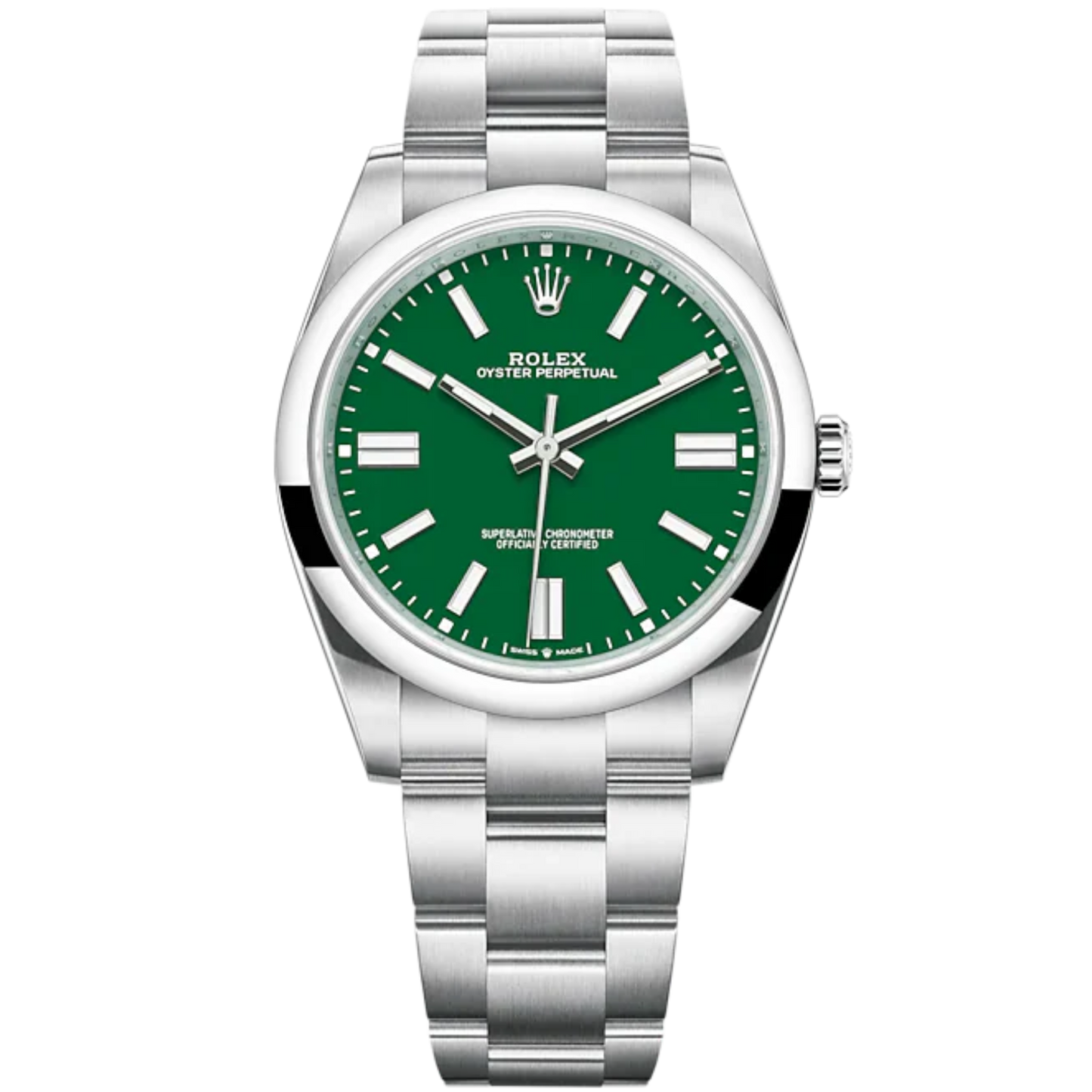 Oyster Perpetual 41 41MM Oyster Bracelet Green Dial Domed Bezel