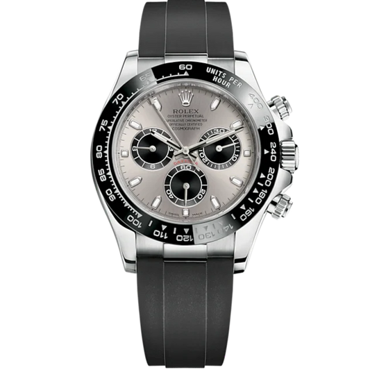 Cosmograph Daytona 40MM Oysterflex Bracelet 18 CT White Gold With Steel and Black Dial Black Cerachrom Bezel With Tachymetric Scale