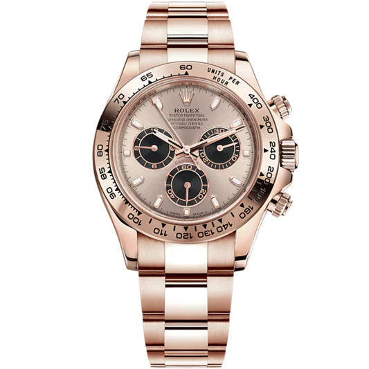 Cosmograph Daytona 40MM Oyster Bracelet Sundust Dial 18 CT Everose Gold Bezel With Engraved Tachymetric Scale