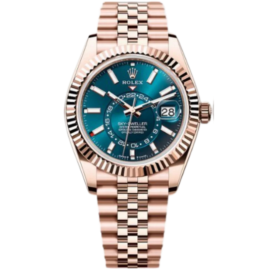 Rolex Sky-Dweller Ref. 336935 Everose Gold Case Blue Dial in Jubilee Bracelet