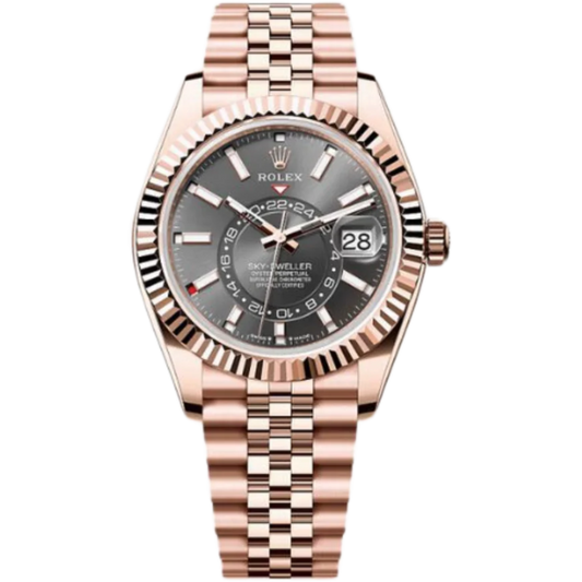 Rolex Sky-Dweller Ref. 336935 Everose Gold Case Slate Dial in Jubilee Bracelet
