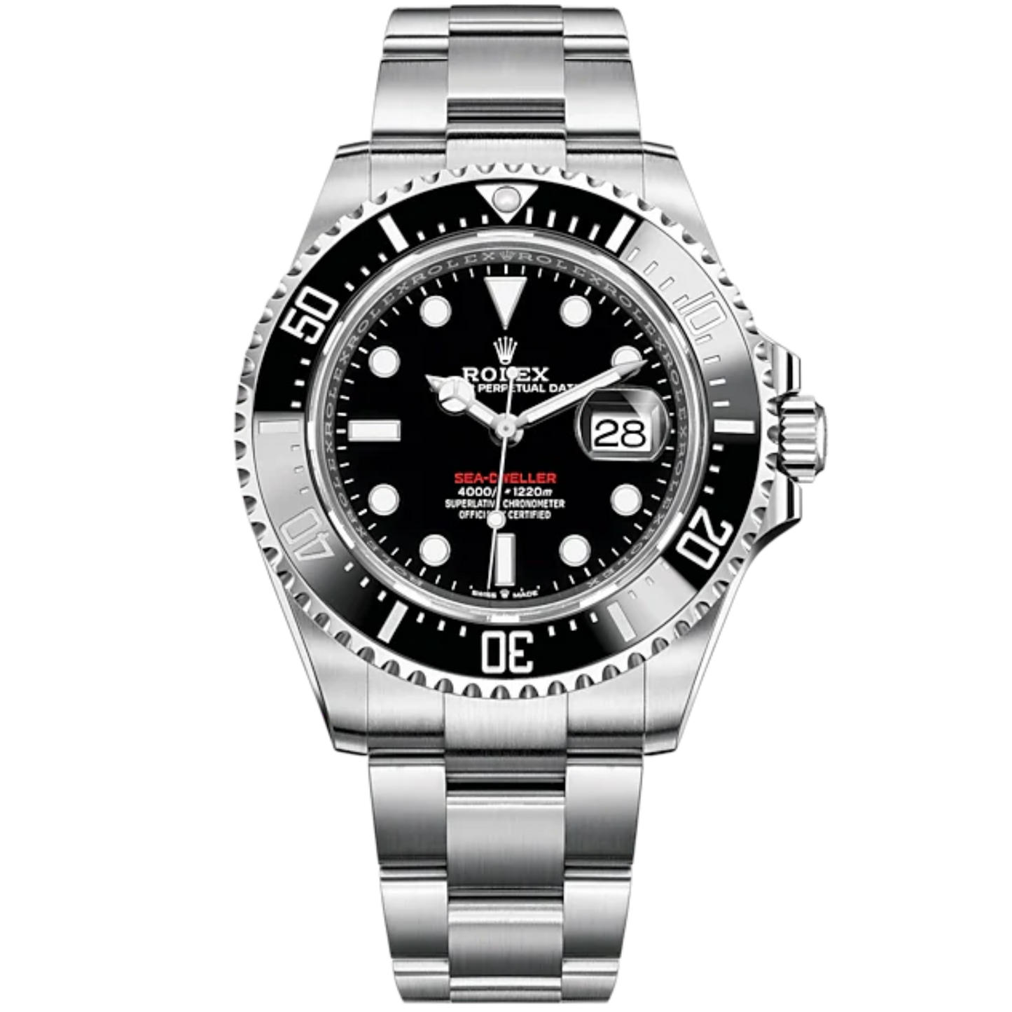 Sea-Dweller 43mm Oyster Bracelet Oystersteel with Black Dial Cerachrom Bezel