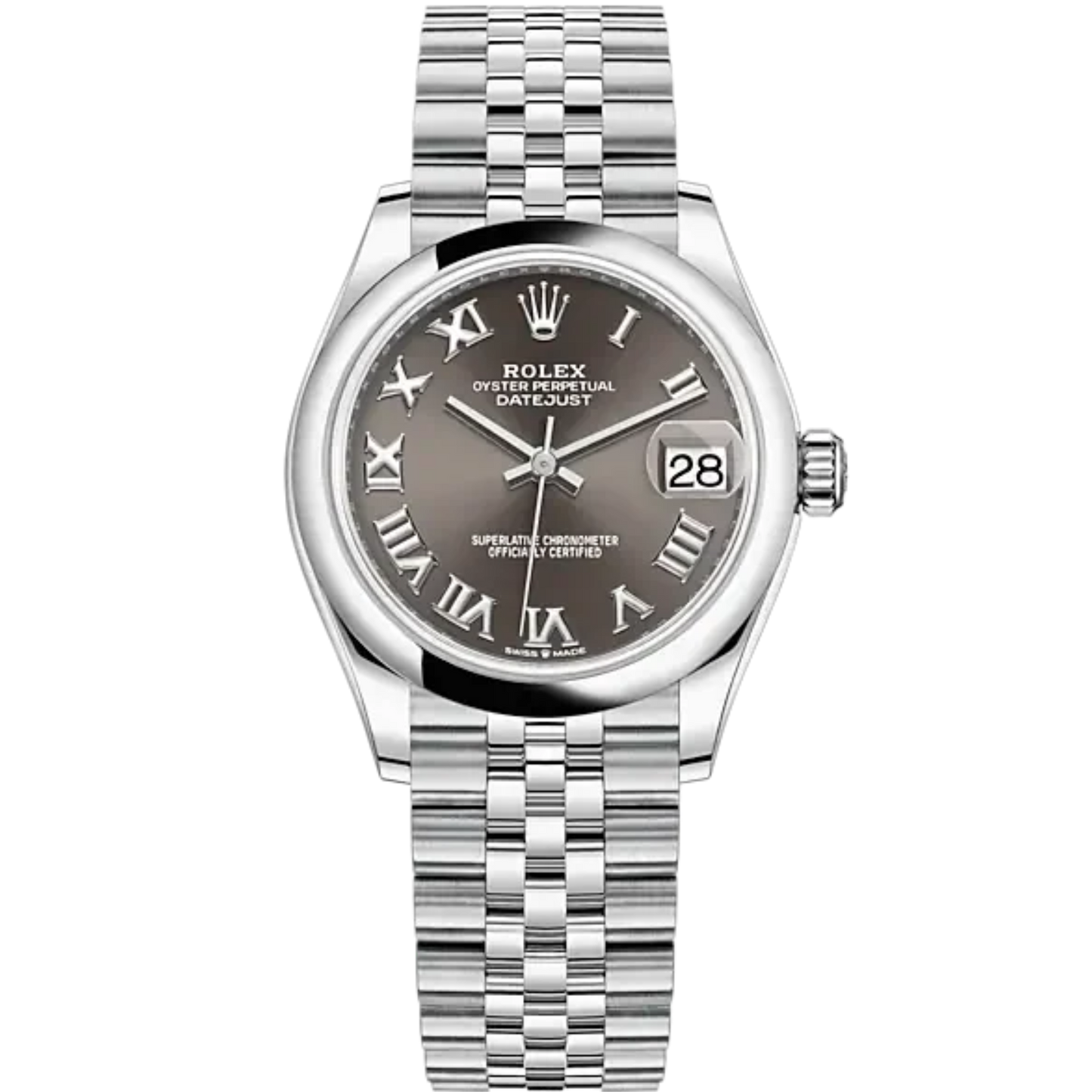 Datejust 31 31mm Jubilee Bracelet Oystersteel with Dark Grey Dial Oystersteel Bezel
