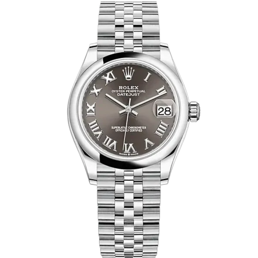 Datejust 31 31mm Jubilee Bracelet Oystersteel with Dark Grey Dial Oystersteel Bezel