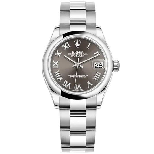 Datejust 31 31mm Oyster Bracelet Oystersteel with Dark Grey Roman Dial Oystersteel Bezel
