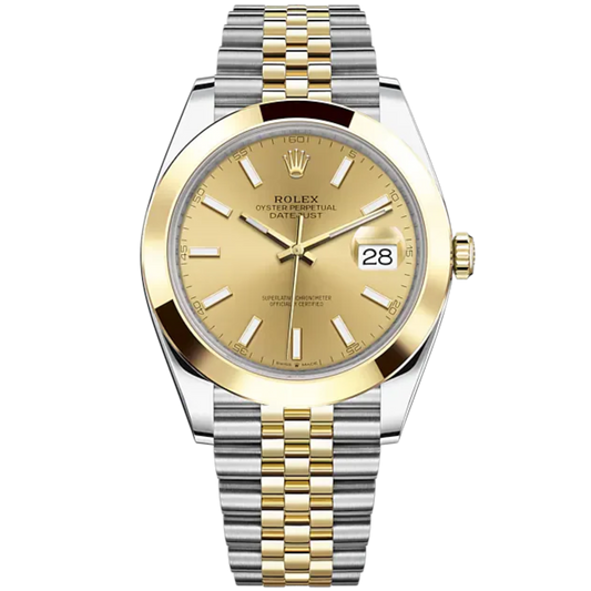 Datejust 41 41mm Jubilee Bracelet Oystersteel and Yellow Gold with Champagne-Colour Dial Yellow Gold Bezel