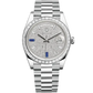 Rolex Day-date Ref. 228396TBR Platinum Pave Set Sapphire Market Dial Baguette Bezel