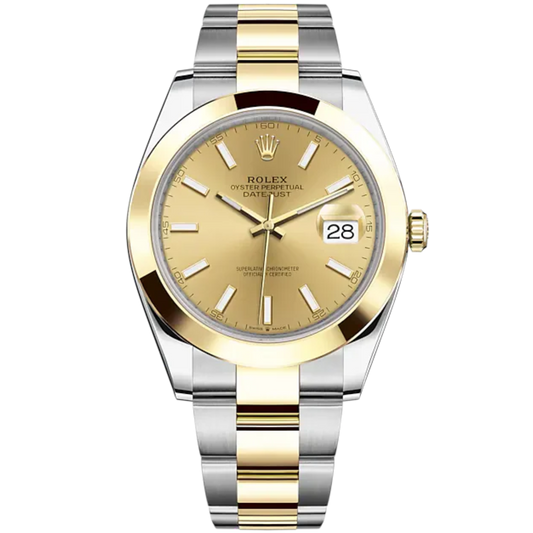 Datejust 41 41mm Oyster Bracelet Oystersteel and Yellow Gold with Champagne-Colour Dial Yellow Gold Bezel