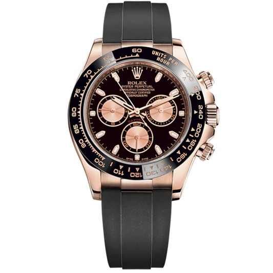 Cosmograph Daytona 40MM Oysterflex Bracelet Black and Pink Dial Black Cerachrom Bezel With Tachymetric Scale