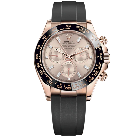 Cosmograph Daytona 40MM Oysterflex Bracelet Sundust and Diamond-Set Dial Black Cerachrom Bezel With Tachymetric Scale