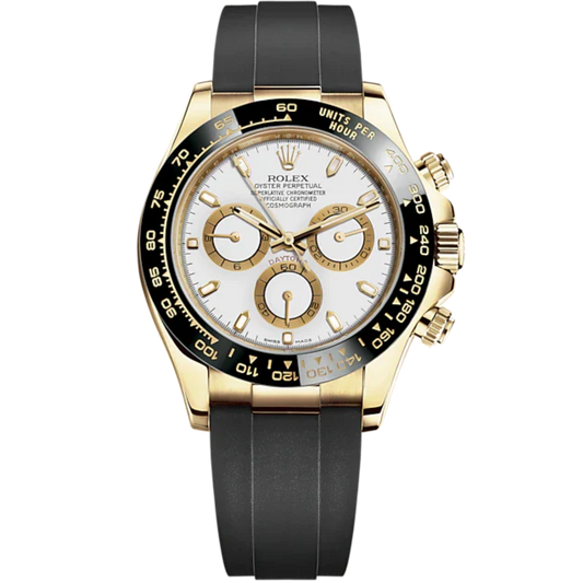Cosmograph Daytona 40MM Oysterflex Bracelet White Dial Black Cerachrom Bezel With Tachymetric Scale