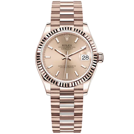 Datejust 31 31mm Oyster Bracelet Oystersteel and 18 CT Everose Rose Gold with Rosé-Colour Dial Fluted Bezel