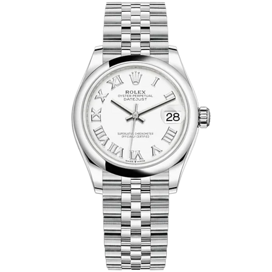 Datejust 31 31mm Oyster Jubilee Bracelet Oystersteel with White Dial Oystersteel Bezel