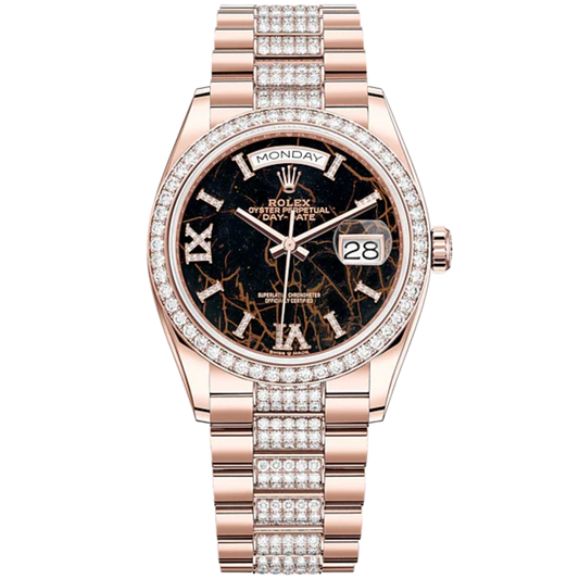 Day-Date 36 36mm Diamond-Set President Bracelet and 18 KT Everose Gold with Eisenkiesel Diamond-Set Dial Diamond-Set Bezel
