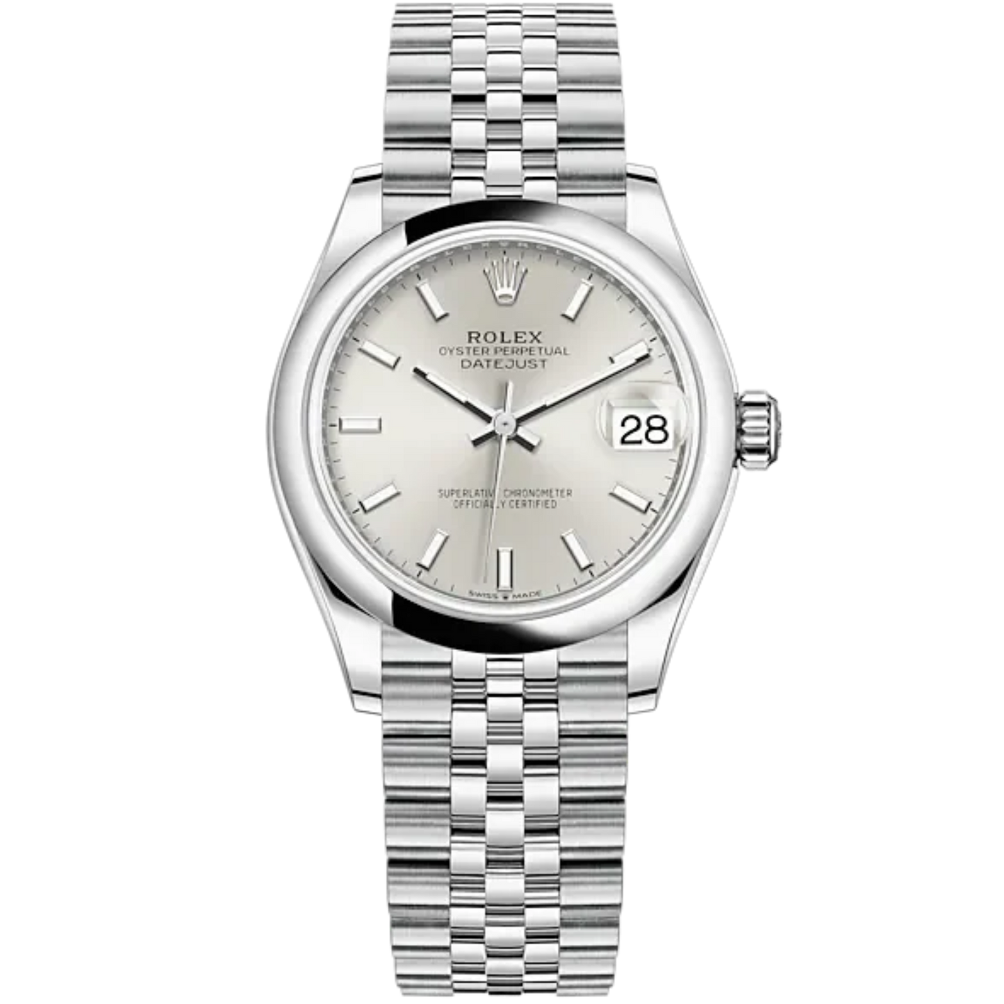 Datejust 31 31mm Jubilee Bracelet Oystersteel with Silver Dial Oystersteel Bezel