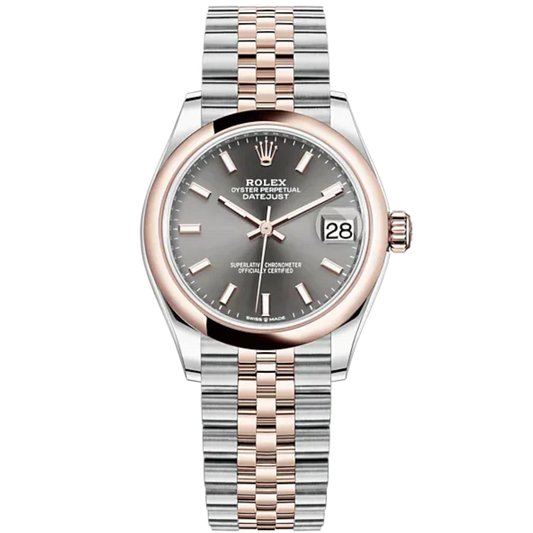 Datejust 31 31mm Oyster Jubilee Bracelet Oystersteel and Everose Gold with Slate Dial Everose Gold Bezel