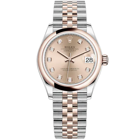 Datejust 31 31mm Jubilee Bracelet Oystersteel and Everose Gold with Rosé-Colour Diamond-Set Dial Everose Gold Bezel