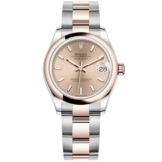Datejust 31 31mm Oyster Bracelet Oystersteel and Everose Gold With The Color Dial Rosé Everose Bezel