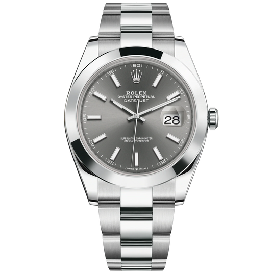 Datejust 41 41mm Oyster Bracelet Oystersteel with Slate Dial Oystersteel Bezel