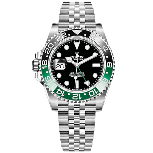 GMT-Master II 40mm Jubilee Bracelet Oystersteel with Black Dial Black & Green 24-Hour Rotatable Bezel