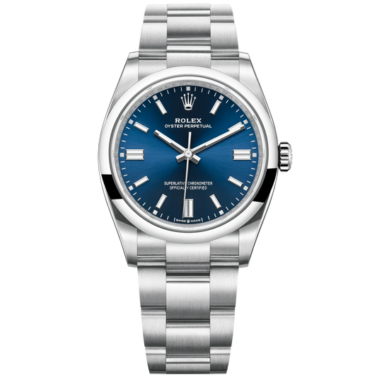 Oyster Perpetual 36 36MM Oyster Bracelet Bright Blue Dial Domed Bezel