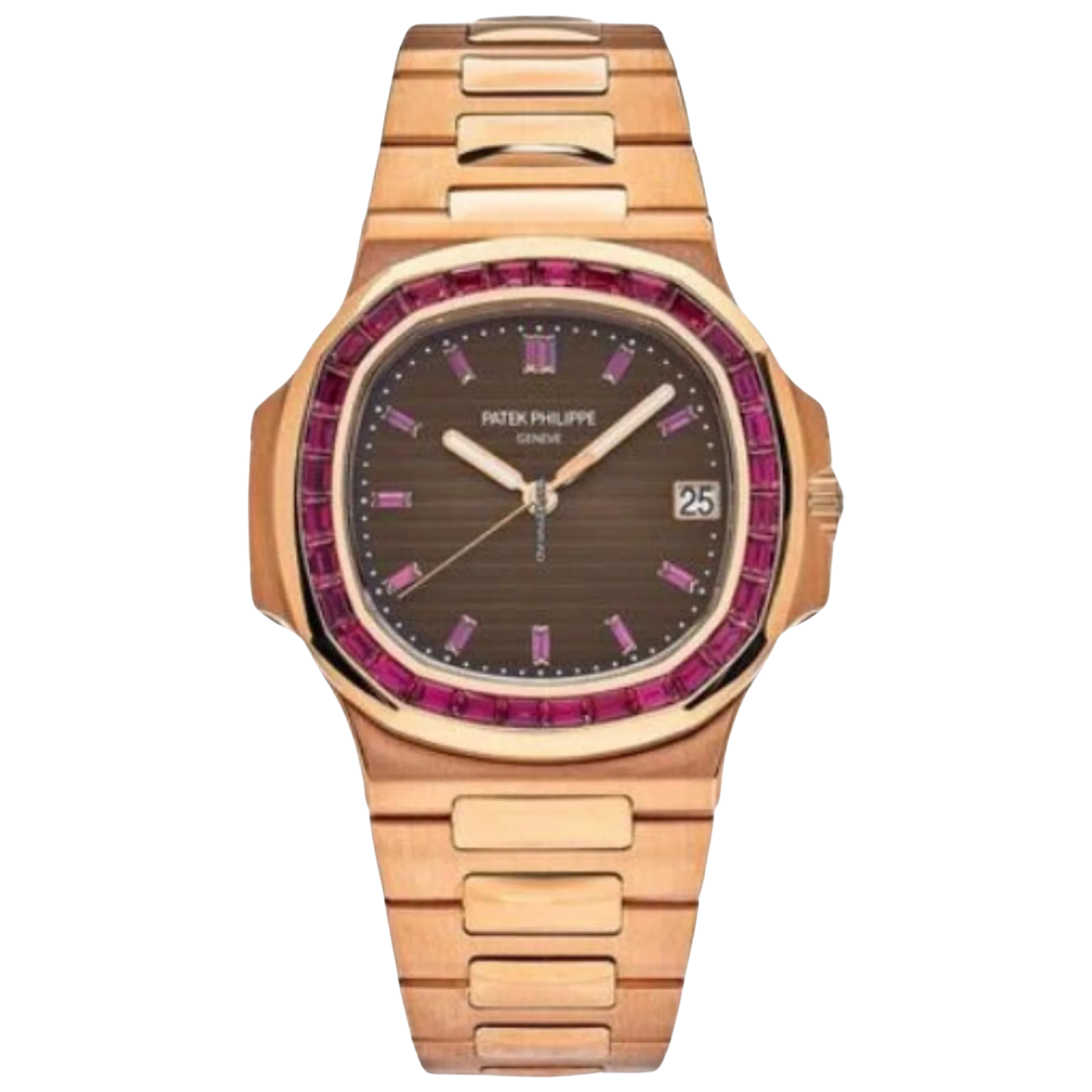Patek Philippe Nautilus Ref. 5723/112R-001 40mm Rose Gold Brown Ruby Dial Ruby Bezel