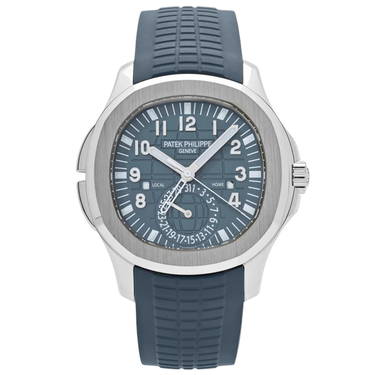 Patek Philippe Aquanaut Ref. 5164G-001 Travel Time White Gold Blue-Gray Dial