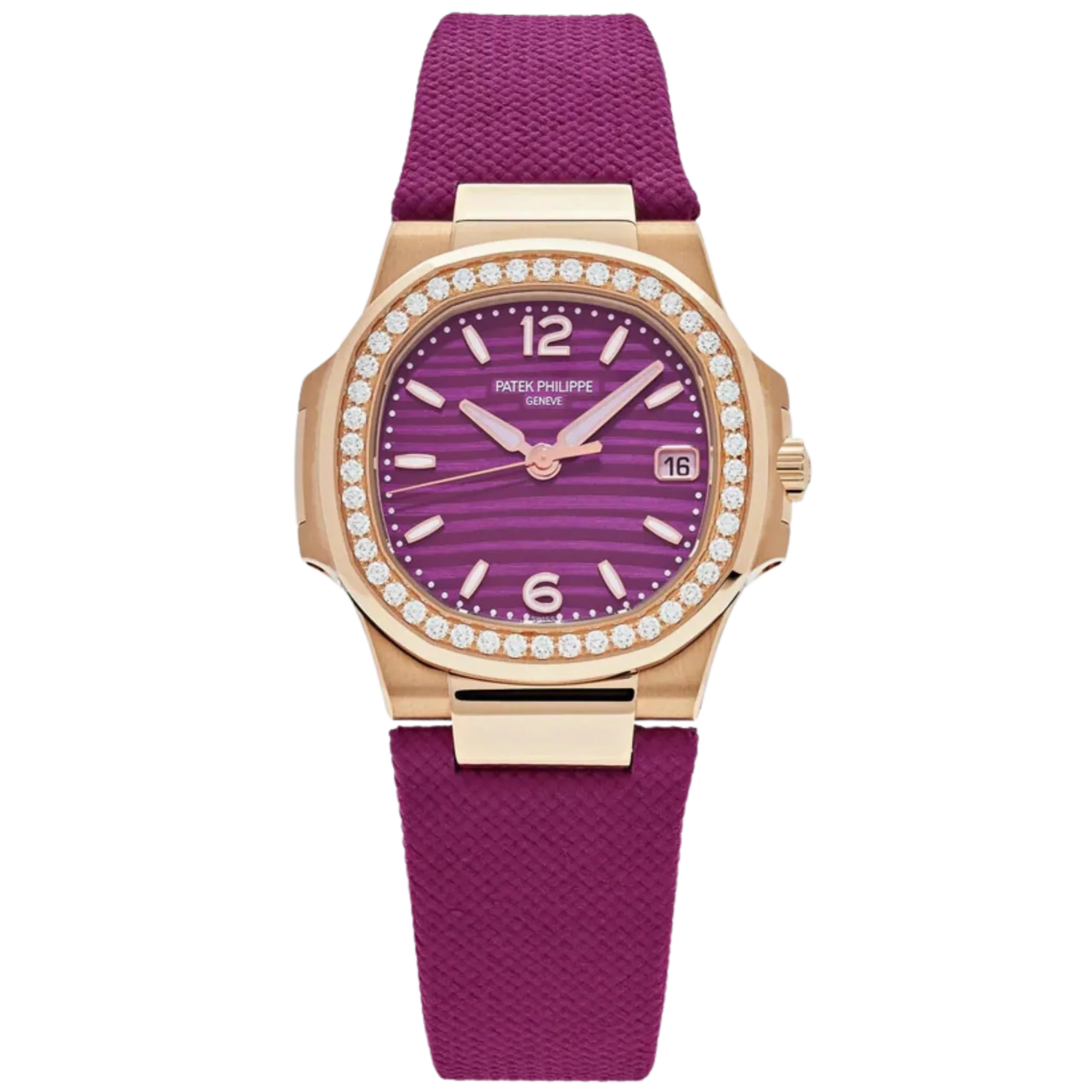 Patek Philippe Nautilus Ref. 7010R-013 Rose Gold 32mm with Purple Dial