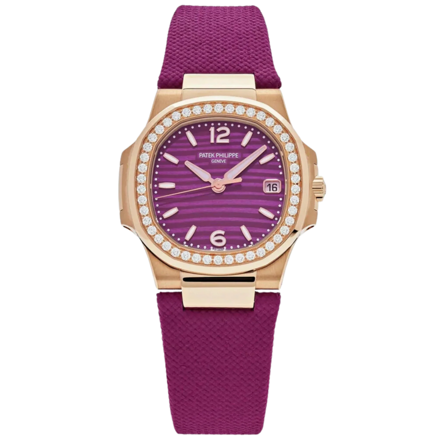 Patek Philippe Nautilus Ref. 7010R-013 Rose Gold 32mm with Purple Dial