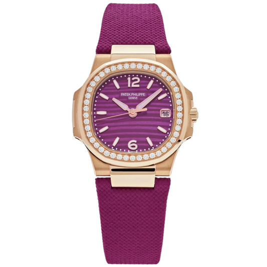 Patek Philippe Nautilus Ref. 7010R-013 Rose Gold 32mm with Purple Dial